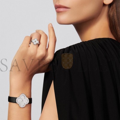 VAN CLEEF ARPELS VINTAGE ALHAMBRA RING - WHITE GOLD, DIAMOND  VCARO26N00